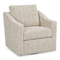 Fauteuil d’appoint pivotant personnalisable de Sofa Lab de 32 po fabriqué au Canada en tissu - tissu décoratif Rust