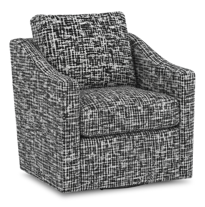 Fauteuil d’appoint pivotant personnalisable de Sofa Lab de 32 po fabriqué au Canada en tissu - tissu décoratif Jet