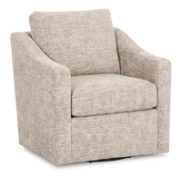Fauteuil d’appoint pivotant personnalisable de Sofa Lab de 32 po fabriqué au Canada en tissu - Plush Parchment