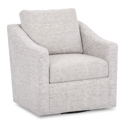 Made in Canada Sofa Lab Customizable Swivel 32" Fabric Accent Chair – Plush Oyster | Fauteuil d’appoint pivotant personnalisable de Sofa Lab de 32 po fabriqué au Canada en tissu - Plush Oyster