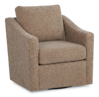 Fauteuil d’appoint pivotant personnalisable de Sofa Lab de 32 po fabriqué au Canada en tissu - Chenille Praline