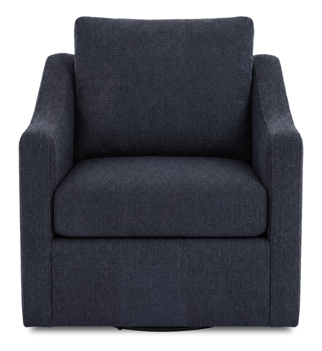 Fauteuil d’appoint pivotant personnalisable de Sofa Lab de 32 po fabriqué au Canada en tissu - Chenille Pacific
