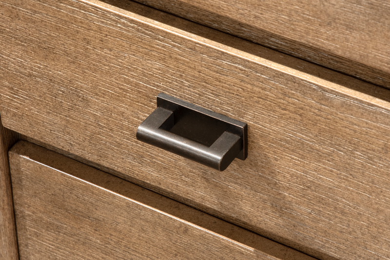 Table de salon Timber de 56 po avec dessus en marbre et rangement - brun sierra