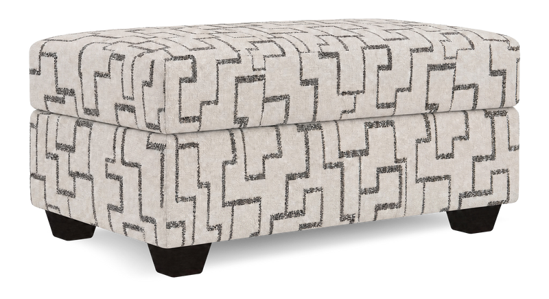 Pouf de rangement personnalisable Trunk de Sofa Lab de 39 po fabriqué au Canada en tissu - tissu décoratif Tar