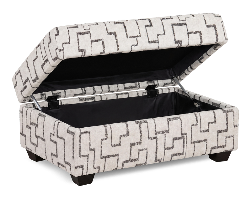 Pouf de rangement personnalisable Trunk de Sofa Lab de 39 po fabriqué au Canada en tissu - tissu décoratif Tar