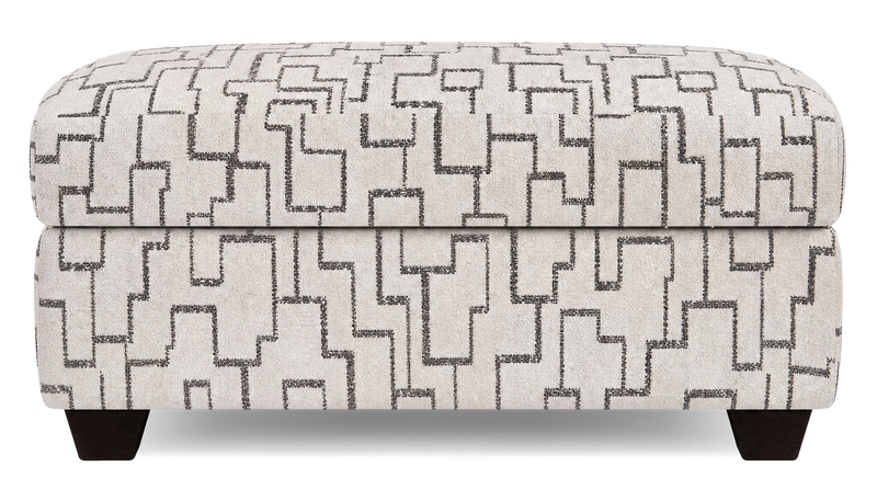Pouf de rangement personnalisable Trunk de Sofa Lab de 39 po fabriqué au Canada en tissu - tissu décoratif Tar