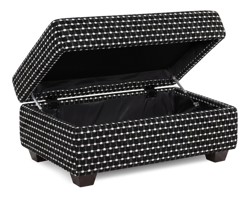 Pouf de rangement personnalisable Trunk de Sofa Lab de 39 po fabriqué au Canada en tissu - tissu décoratif Panda