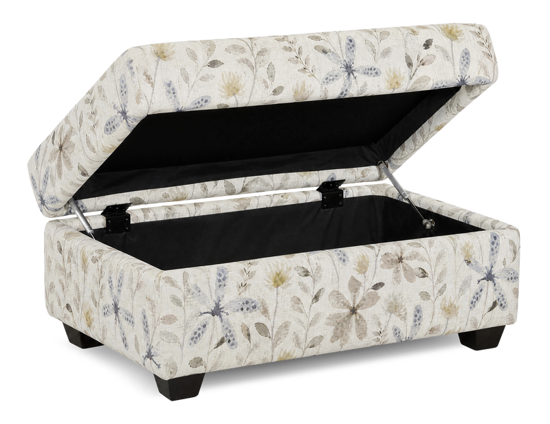 Pouf de rangement personnalisable Trunk de Sofa Lab de 39 po fabriqué au Canada en tissu - tissu décoratif Dust