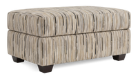 Pouf de rangement personnalisable Trunk de Sofa Lab de 39 po fabriqué au Canada en tissu - tissu décoratif Mineral