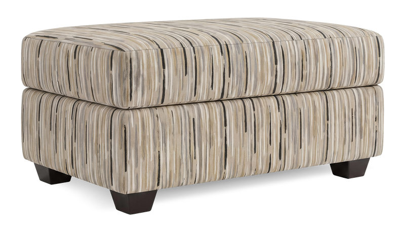 Pouf de rangement personnalisable Trunk de Sofa Lab de 39 po fabriqué au Canada en tissu - tissu décoratif Mineral