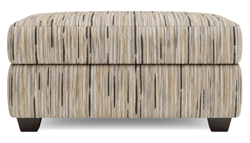 Pouf de rangement personnalisable Trunk de Sofa Lab de 39 po fabriqué au Canada en tissu - tissu décoratif Mineral