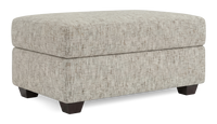 Pouf de rangement personnalisable Trunk de Sofa Lab de 39 po fabriqué au Canada en tissu - tissu décoratif Rust
