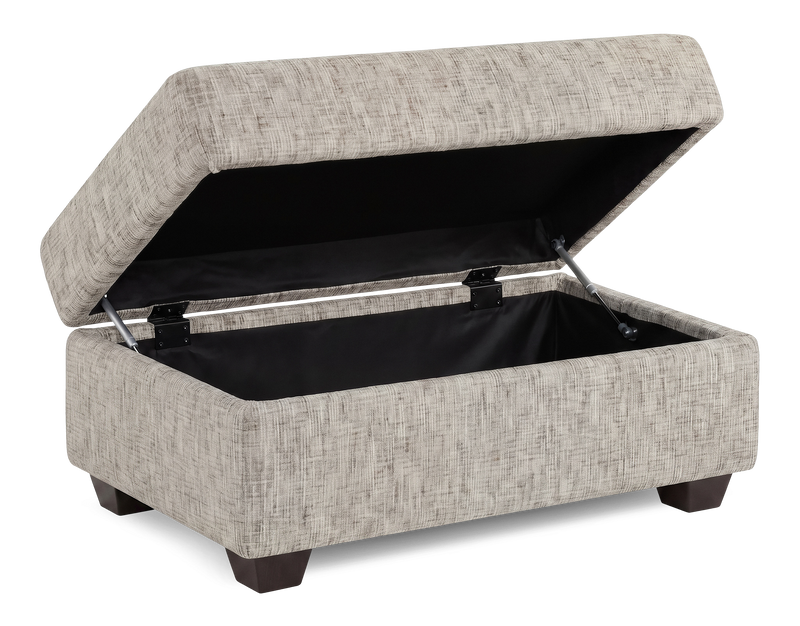 Pouf de rangement personnalisable Trunk de Sofa Lab de 39 po fabriqué au Canada en tissu - tissu décoratif Rust