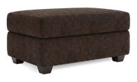 Pouf de rangement personnalisable Trunk de Sofa Lab de 39 po fabriqué au Canada en tissu - Teddy Walnut