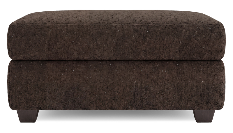 Pouf de rangement personnalisable Trunk de Sofa Lab de 39 po fabriqué au Canada en tissu - Teddy Walnut
