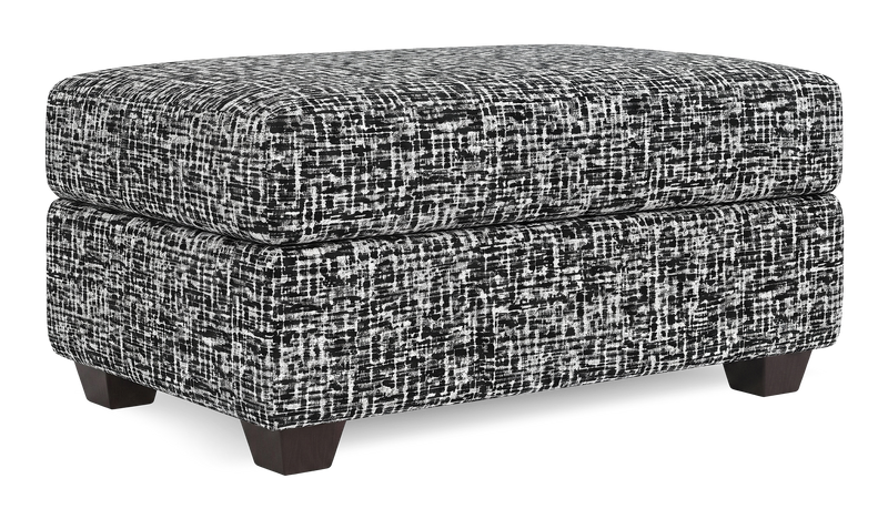 Pouf de rangement personnalisable Trunk de Sofa Lab de 39 po fabriqué au Canada en tissu - tissu décoratif Jet