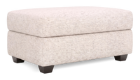 Pouf de rangement personnalisable Trunk de Sofa Lab de 39 po fabriqué au Canada en tissu - Chenille White