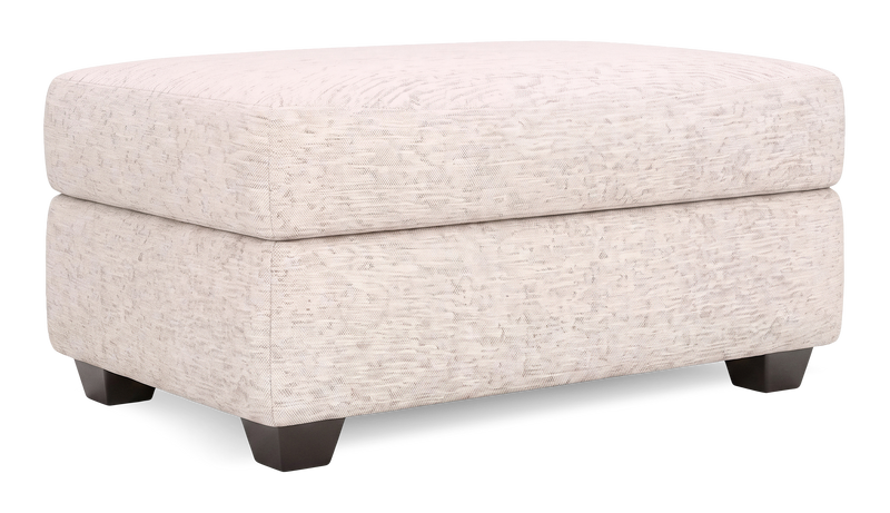 Pouf de rangement personnalisable Trunk de Sofa Lab de 39 po fabriqué au Canada en tissu - Chenille White