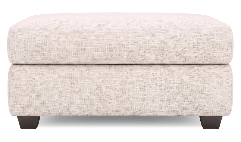 Pouf de rangement personnalisable Trunk de Sofa Lab de 39 po fabriqué au Canada en tissu - Chenille White