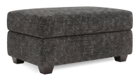  Pouf de rangement personnalisable Trunk de Sofa Lab de 39 po fabriqué au Canada en tissu - Plush Charcoal