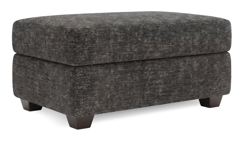 Pouf de rangement personnalisable Trunk de Sofa Lab de 39 po fabriqué au Canada en tissu - Plush Charcoal