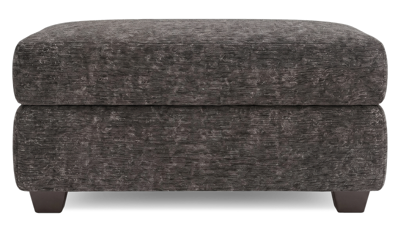 Pouf de rangement personnalisable Trunk de Sofa Lab de 39 po fabriqué au Canada en tissu - Plush Charcoal
