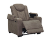 Venture 35.83” Faux Suede Power Reclining Chair with Power Headrests, Cupholders, and USB Port - Chocolate | Fauteuil à inclinaison électrique Venture de 35,83 po en suédine avec appuie-têtes électriques, porte-gobelets et port USB - chocolat