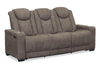 Venture 83.5” Faux Suede Power Reclining Sofa with Power Headrests, Cupholders, and USB Port - Chocolate | Sofa à inclinaison électrique Venture de 83,5 po en suédine avec appuie-têtes électriques, porte-gobelets et port USB - chocolat