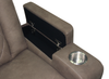 Venture 83.5” Faux Suede Power Reclining Sofa with Power Headrests, Cupholders, and USB Port - Chocolate | Sofa à inclinaison électrique Venture de 83,5 po en suédine avec appuie-têtes électriques, porte-gobelets et port USB - chocolat