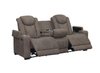 Venture 83.5” Faux Suede Power Reclining Sofa with Power Headrests, Cupholders, and USB Port - Chocolate | Sofa à inclinaison électrique Venture de 83,5 po en suédine avec appuie-têtes électriques, porte-gobelets et port USB - chocolat