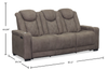 Venture 83.5” Faux Suede Power Reclining Sofa with Power Headrests, Cupholders, and USB Port - Chocolate | Sofa à inclinaison électrique Venture de 83,5 po en suédine avec appuie-têtes électriques, porte-gobelets et port USB - chocolat
