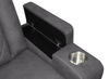 Venture 70.08” Faux Suede Power Reclining Loveseat with Power Headrests, Cupholders, and USB Port - Grey | Causeuse à inclinaison électrique Venture de 70,08 po en suédine avec appuie-têtes électriques, porte-gobelets et port USB - grise
