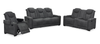 Venture 70.08” Faux Suede Reclining Loveseat with Storage and Cupholders - Grey | Causeuse inclinable Venture de 70,08 po en suédine avec rangement et porte-gobelets - grise