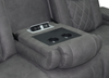 Venture 83.5” Faux Suede Reclining Sofa with Storage, Cupholders, and USB Port - Grey | Sofa inclinable Venture de 83,5 po en suédine avec rangement, porte-gobelets et port USB - gris