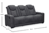 Venture 83.5” Faux Suede Reclining Sofa with Storage, Cupholders, and USB Port - Grey | Sofa inclinable Venture de 83,5 po en suédine avec rangement, porte-gobelets et port USB - gris