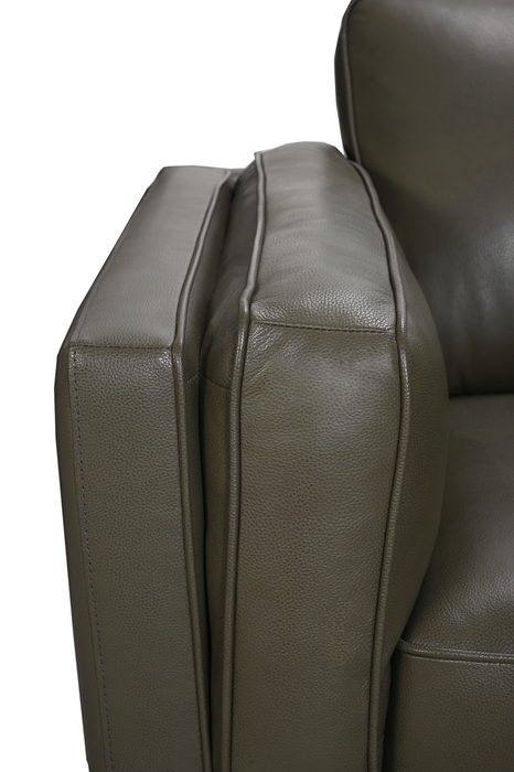 Fauteuil d’appoint Viero de 42,1 po en cuir véritable - vert  