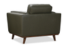 Viero 42.1" Genuine Leather Accent Chair - Green   | Fauteuil d’appoint Viero de 42,1 po en cuir véritable - vert
