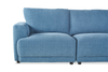 Voyage Modular 6-Piece Right-Facing Fabric Sectional with Console and Removable Back Cushions – Blue | Sofa sectionnel modulaire de droite Voyage 6 pièces en tissu avec console et coussins de dossier amovibles - bleu