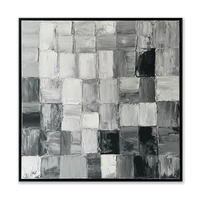 Œuvre d’art murale « Abstract Rhythms » peinte à la main à texture épaisse - 36 po x 48 po