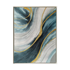 Lines of Calm Hand Painted Heavy Textured Wall Art – 36” x 48” | Œuvre d’art murale « Lines of Calm » peinte à la main à texture épaisse - 36 po x 48 po