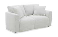  Causeuse contemporaine Waverly de 68,11 po en tissu avec coussin de dossier amovible - lin