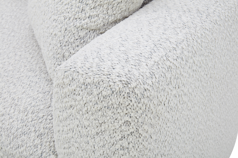Fauteuil pivotant contemporain Waverly de 40,55 po en tissu avec coussin de dossier amovible - lin