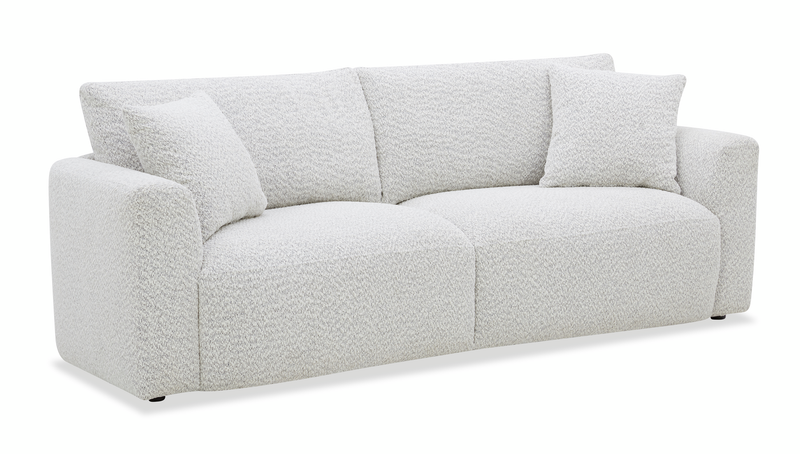 Sofa contemporain Waverly de 90,94 po en tissu avec coussin de dossier amovible - lin