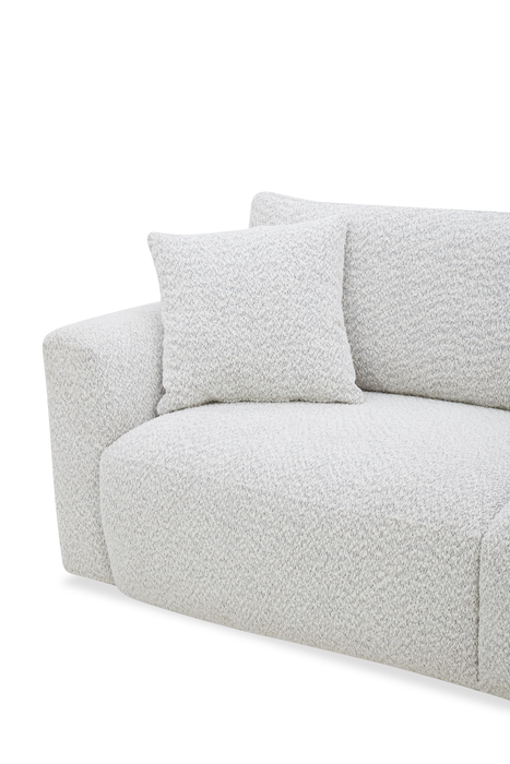 Sofa contemporain Waverly de 90,94 po en tissu avec coussin de dossier amovible - lin