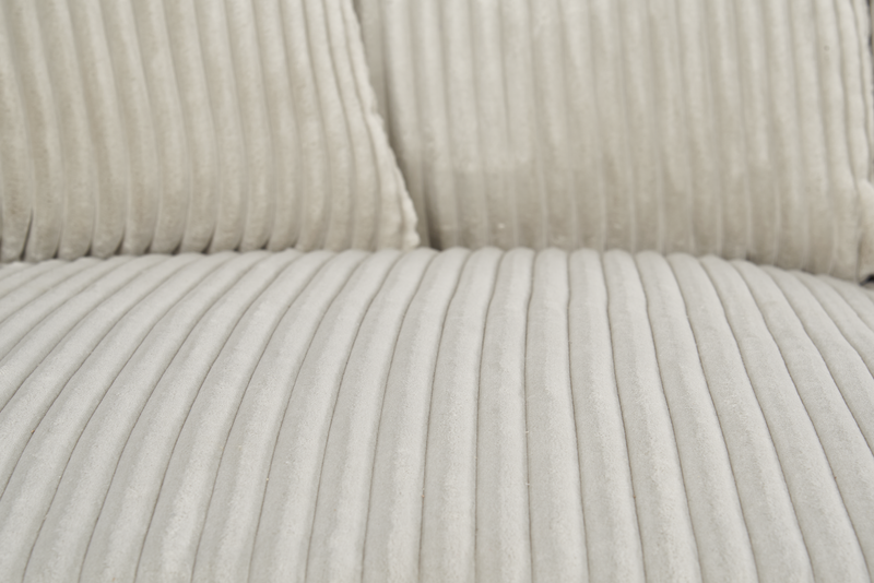 Sofa sectionnel Willow 2 pièces en tissu avec coussins amovibles et pouf de fauteuil long - sable