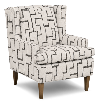 Made in Canada Sofa Lab Customizable Wingback 30" Fabric Accent Chair – Tar Accent Fabric | Fauteuil d’appoint à oreilles personnalisable de Sofa Lab de 30 po fabriqué au Canada en tissu - tissu décoratif Tar