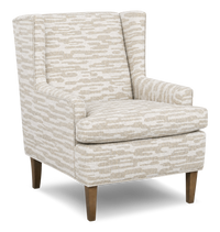 Fauteuil d’appoint à oreilles personnalisable de Sofa Lab de 30 po fabriqué au Canada en tissu - tissu décoratif Bisque