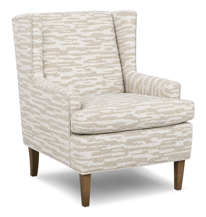 Fauteuil d’appoint à oreilles personnalisable de Sofa Lab de 30 po fabriqué au Canada en tissu - tissu décoratif Bisque