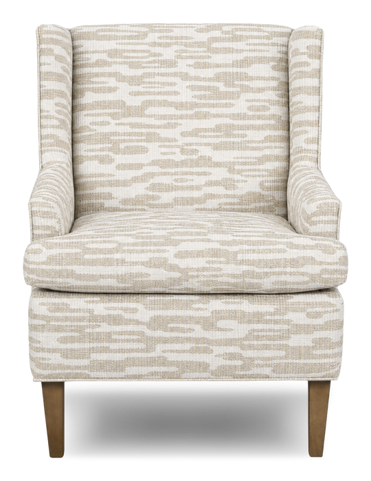Fauteuil d’appoint à oreilles personnalisable de Sofa Lab de 30 po fabriqué au Canada en tissu - tissu décoratif Bisque