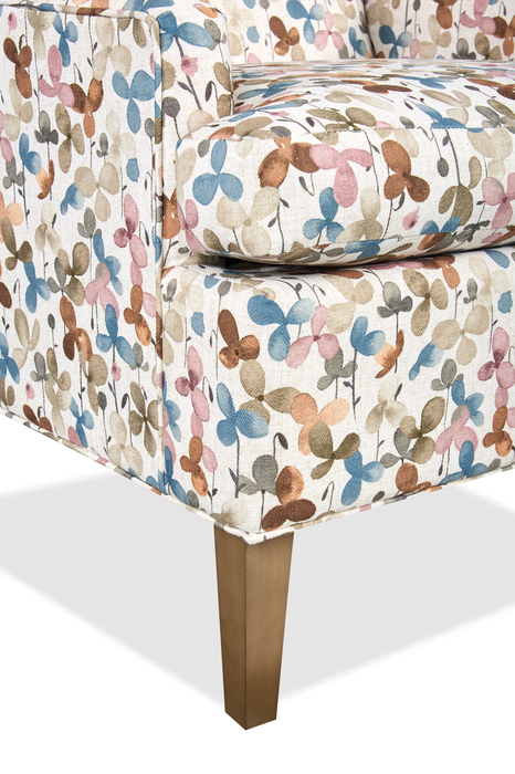 Fauteuil d’appoint à oreilles personnalisable de Sofa Lab de 30 po fabriqué au Canada en tissu - tissu décoratif Rose 